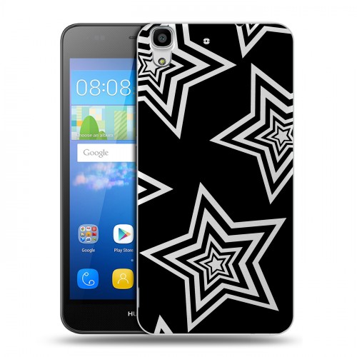Полупрозрачный дизайнерский пластиковый чехол для Huawei Y6 Прозрачные звезды