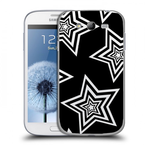 Полупрозрачный дизайнерский пластиковый чехол для Samsung Galaxy Grand Прозрачные звезды