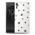 Полупрозрачный дизайнерский пластиковый чехол для Sony Xperia XZs Прозрачные следы