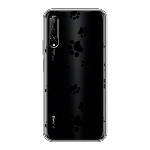 Полупрозрачный дизайнерский пластиковый чехол для Huawei Y9s Прозрачные следы