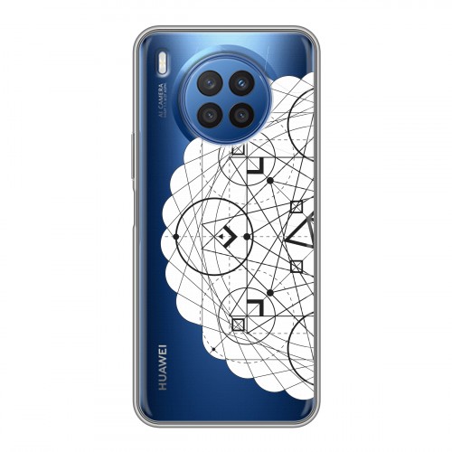 Полупрозрачный дизайнерский силиконовый чехол для Huawei Nova 8i Прозрачные мандалы