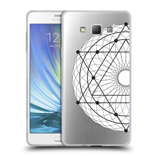 Полупрозрачный дизайнерский пластиковый чехол для Samsung Galaxy A7 Прозрачные мандалы