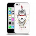 Полупрозрачный дизайнерский пластиковый чехол для Iphone 5c Животный арт