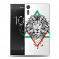 Полупрозрачный дизайнерский пластиковый чехол для Sony Xperia XZs Животный арт 2