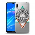 Полупрозрачный дизайнерский пластиковый чехол для Huawei Y6 (2019) Животный арт 2