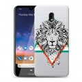 Полупрозрачный дизайнерский силиконовый чехол для Nokia 2.2 Животный арт 2