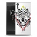 Полупрозрачный дизайнерский пластиковый чехол для Sony Xperia XZs Животный арт