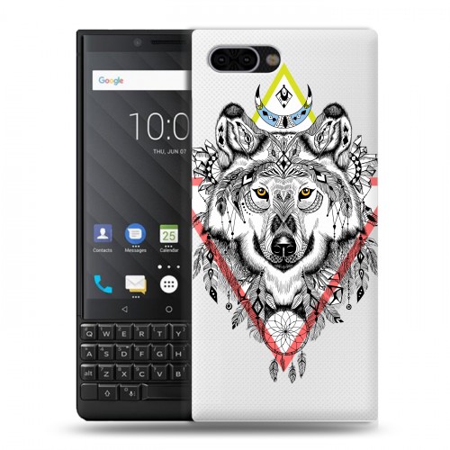 Полупрозрачный дизайнерский пластиковый чехол для BlackBerry KEY2 Животный арт