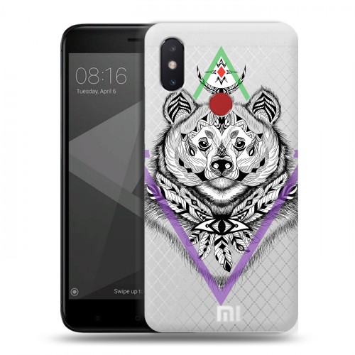 Полупрозрачный дизайнерский силиконовый чехол для Xiaomi Mi8 SE Животный арт 2