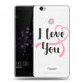 Полупрозрачный дизайнерский пластиковый чехол для Huawei Honor Note 8 Прозрачные признания