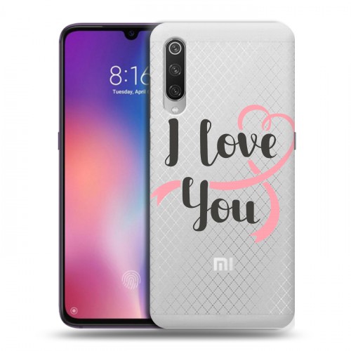 Полупрозрачный дизайнерский силиконовый с усиленными углами чехол для Xiaomi Mi9 Прозрачные признания