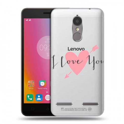 Полупрозрачный дизайнерский силиконовый чехол для Lenovo K6 Прозрачные признания