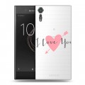 Полупрозрачный дизайнерский пластиковый чехол для Sony Xperia XZs Прозрачные признания