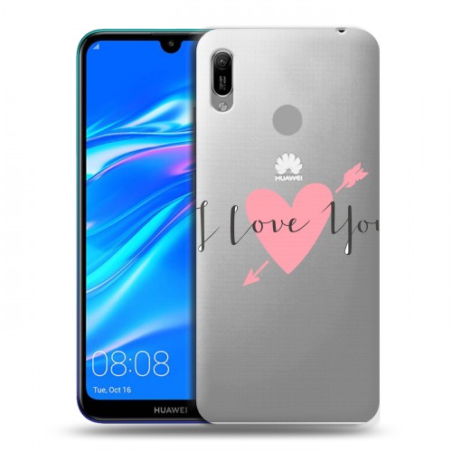 Полупрозрачный дизайнерский пластиковый чехол для Huawei Y6 (2019) Прозрачные признания