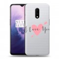 Полупрозрачный дизайнерский пластиковый чехол для OnePlus 7 Прозрачные признания