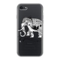 Полупрозрачный дизайнерский силиконовый чехол для Iphone 7 Ацтекский арт