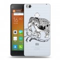 Полупрозрачный дизайнерский пластиковый чехол для Xiaomi Mi4S Ацтекский арт