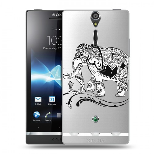 Полупрозрачный дизайнерский пластиковый чехол для Sony Xperia S Ацтекский арт