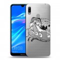 Полупрозрачный дизайнерский пластиковый чехол для Huawei Y6 (2019) Ацтекский арт