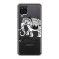 Полупрозрачный дизайнерский пластиковый чехол для Samsung Galaxy A12 Ацтекский арт