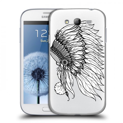 Полупрозрачный дизайнерский пластиковый чехол для Samsung Galaxy Grand Прозрачные обереги