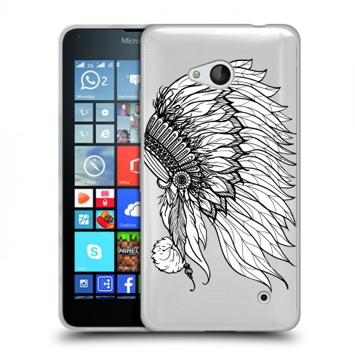 Полупрозрачный дизайнерский пластиковый чехол для Microsoft Lumia 640 Прозрачные обереги