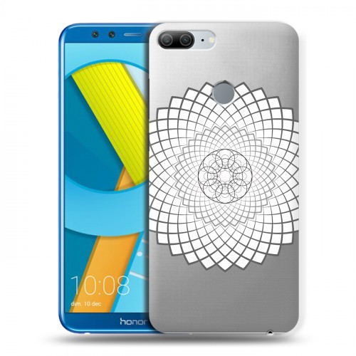 Полупрозрачный дизайнерский пластиковый чехол для Huawei Honor 9 Lite прозрачные мандалы