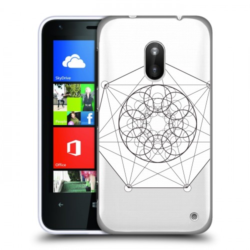 Полупрозрачный дизайнерский пластиковый чехол для Nokia Lumia 620 Прозрачные мандалы
