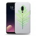 Полупрозрачный дизайнерский пластиковый чехол для Meizu 15 Plus Прозрачные листья