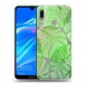 Полупрозрачный дизайнерский пластиковый чехол для Huawei Y6 (2019) Прозрачные листья