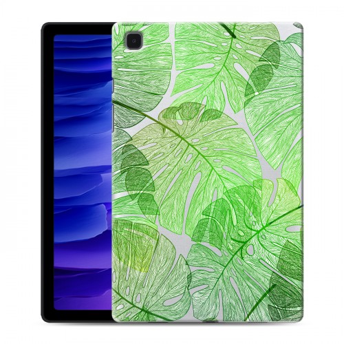 Полупрозрачный дизайнерский пластиковый чехол для Samsung Galaxy Tab A7 10.4 (2020) Прозрачные листья