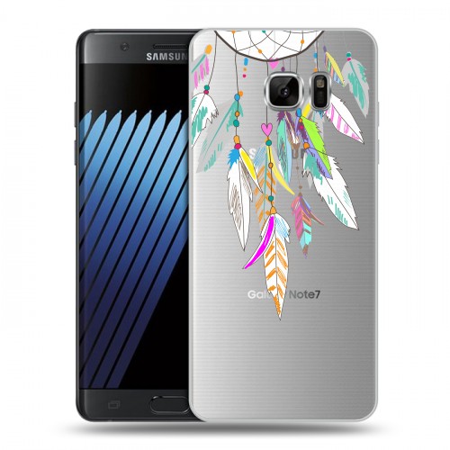 Полупрозрачный дизайнерский пластиковый чехол для Samsung Galaxy Note 7 Прозрачные обереги 3