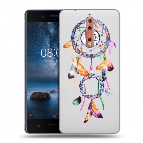 Полупрозрачный дизайнерский пластиковый чехол для Nokia 8 Прозрачные обереги 3