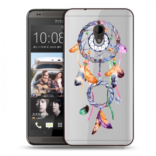 Полупрозрачный дизайнерский пластиковый чехол для HTC Desire 700 Прозрачные обереги 3