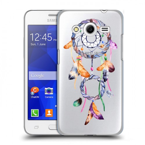 Полупрозрачный дизайнерский пластиковый чехол для Samsung Galaxy Core 2 Прозрачные обереги 3