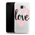 Полупрозрачный дизайнерский пластиковый чехол для Samsung Galaxy C5 Слова любви