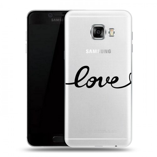 Полупрозрачный дизайнерский силиконовый чехол для Samsung Galaxy C5 Главные слова