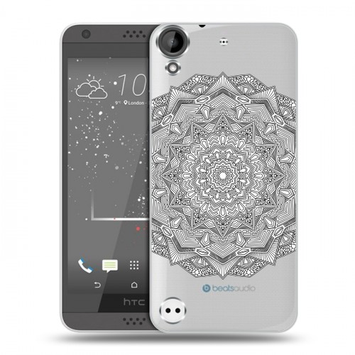 Полупрозрачный дизайнерский пластиковый чехол для HTC Desire 530 Мистические мандалы