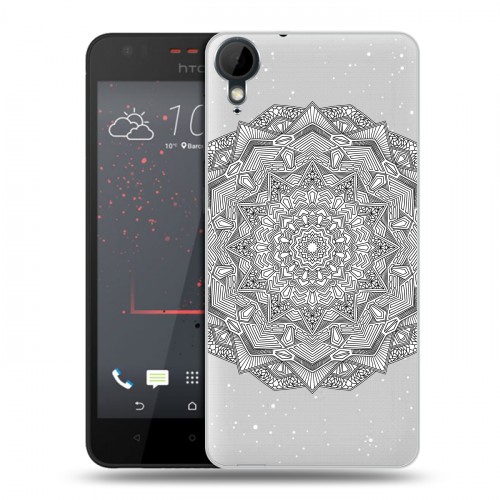 Полупрозрачный дизайнерский пластиковый чехол для HTC Desire 825 Мистические мандалы