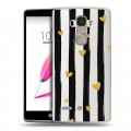 Полупрозрачный дизайнерский силиконовый чехол для LG G4 Stylus Стильные сердца