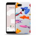 Полупрозрачный дизайнерский пластиковый чехол для Google Pixel 3 Прозрачные рыбы