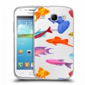 Полупрозрачный дизайнерский пластиковый чехол для Samsung Galaxy Core Прозрачные рыбы