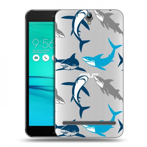Полупрозрачный дизайнерский пластиковый чехол для ASUS ZenFone Go ZB690KG Прозрачные рыбы