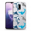 Полупрозрачный дизайнерский пластиковый чехол для OnePlus 7 Прозрачные рыбы