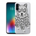 Полупрозрачный дизайнерский силиконовый чехол для Meizu 16T Животный арт