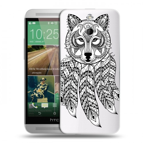 Полупрозрачный дизайнерский пластиковый чехол для HTC One E8 Животный арт