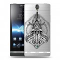 Полупрозрачный дизайнерский пластиковый чехол для Sony Xperia S Животный арт