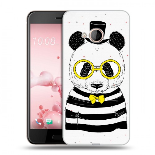 Полупрозрачный дизайнерский пластиковый чехол для HTC U Play Прозрачные панды
