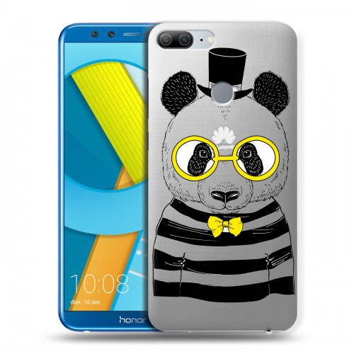 Полупрозрачный дизайнерский пластиковый чехол для Huawei Honor 9 Lite Прозрачные панды