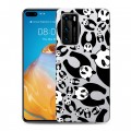 Полупрозрачный дизайнерский пластиковый чехол для Huawei P40 Панды